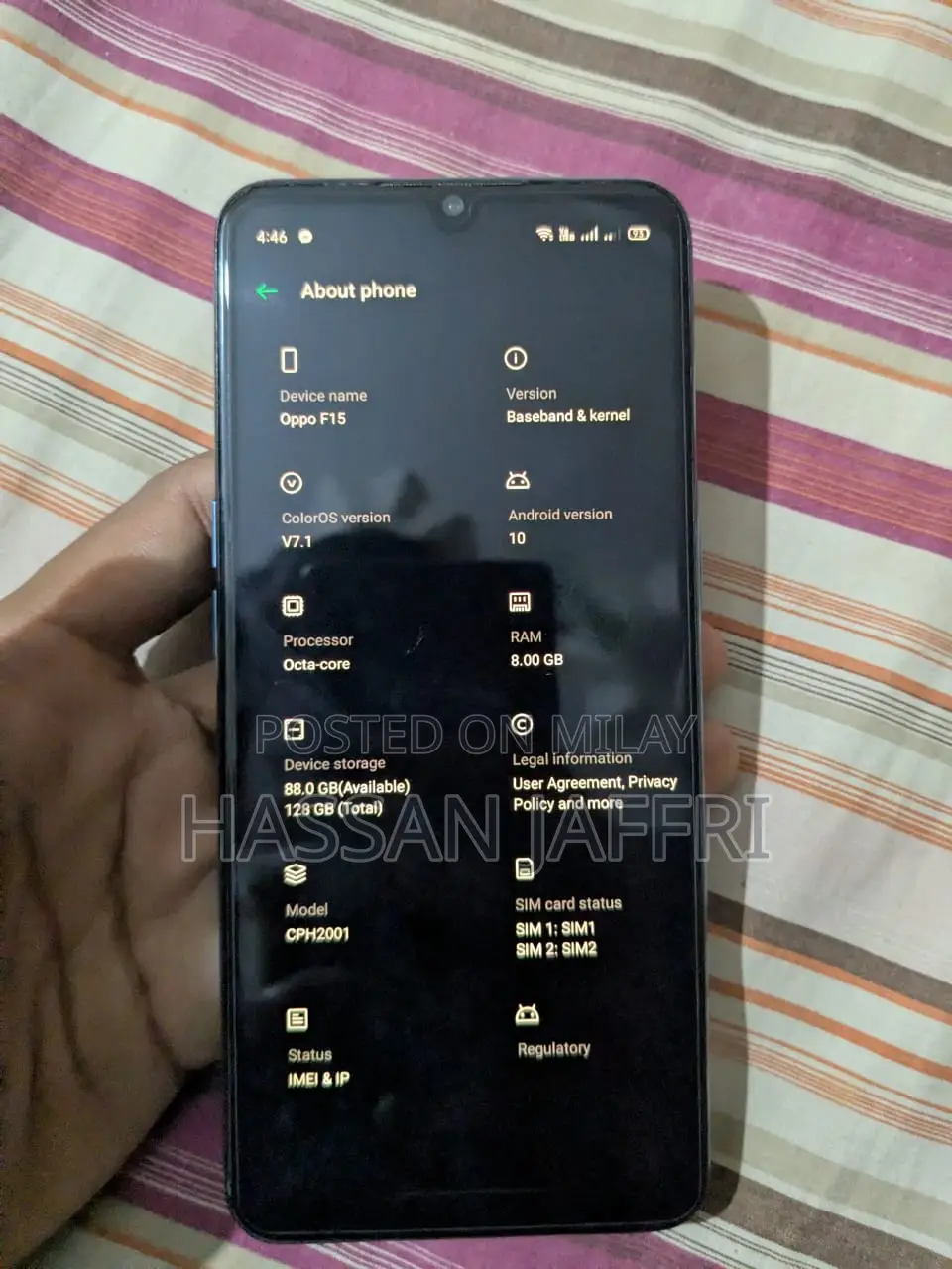 New Oppo F15 128 GB Blue