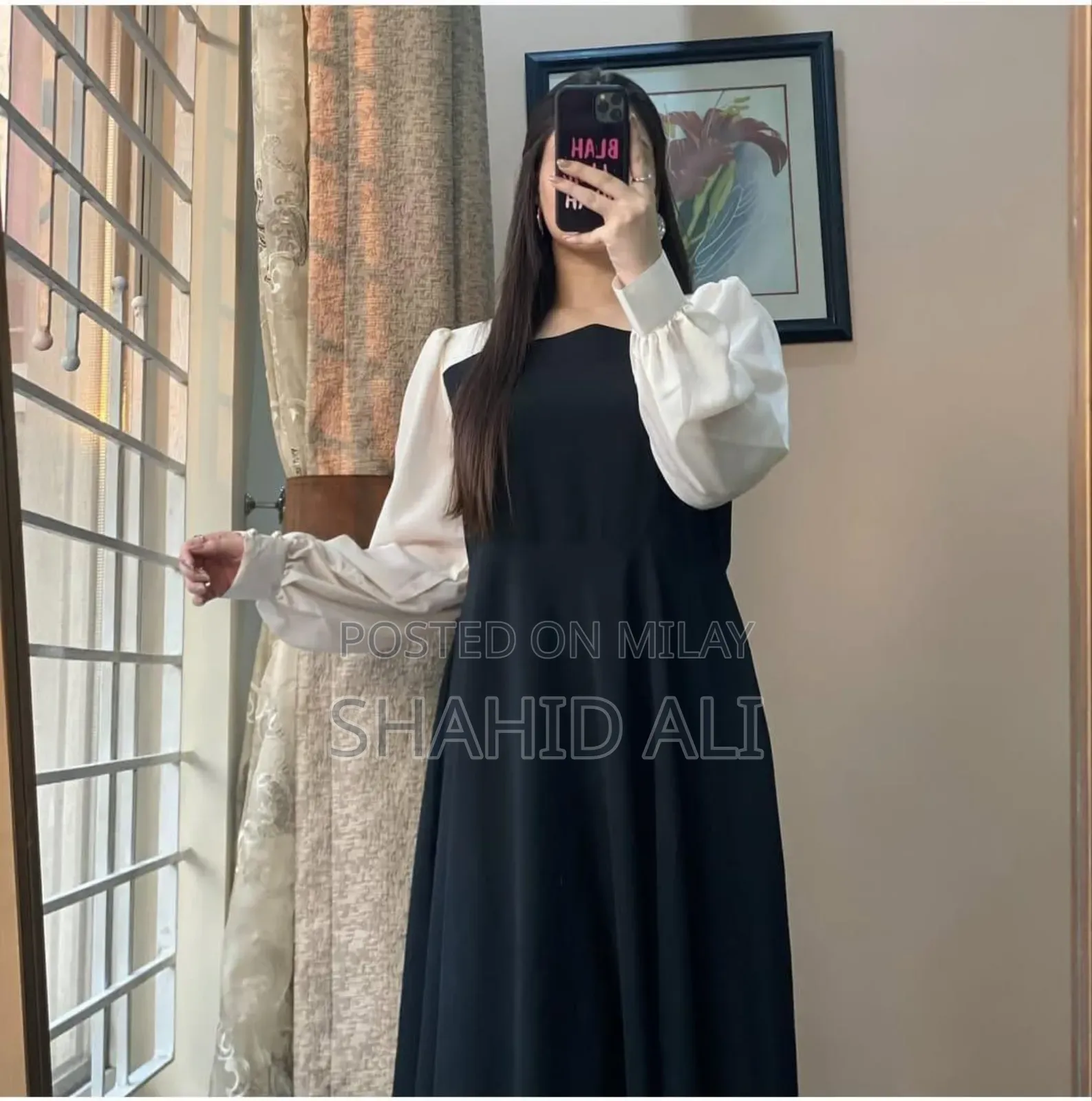 Stylish Black Georgette Frock