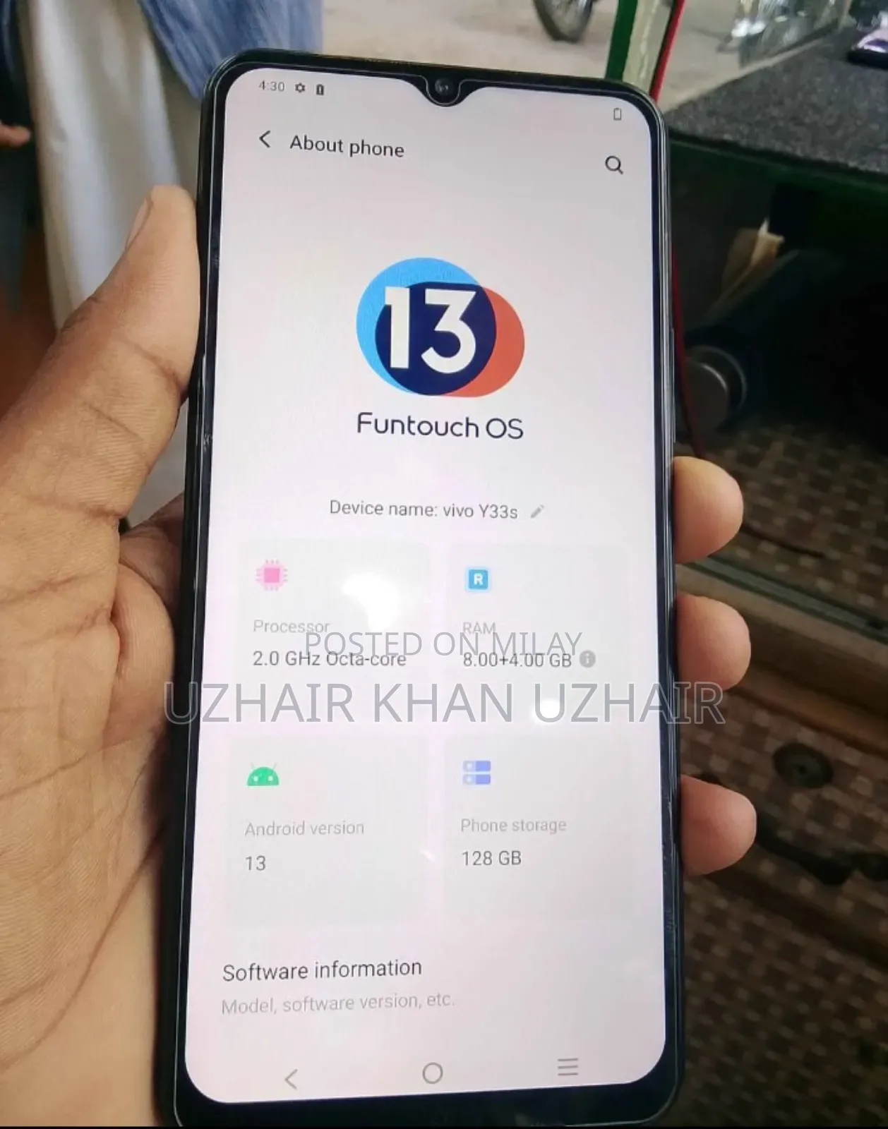 Vivo Y33s 128 GB Gray