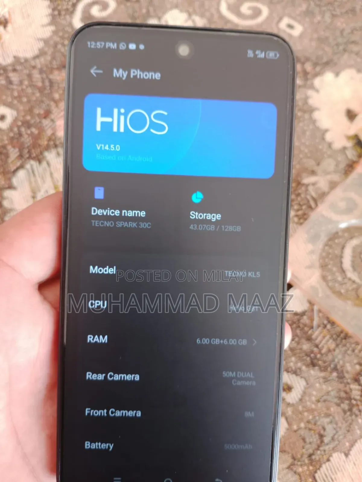 Tecno Spark 30C 128 GB Black