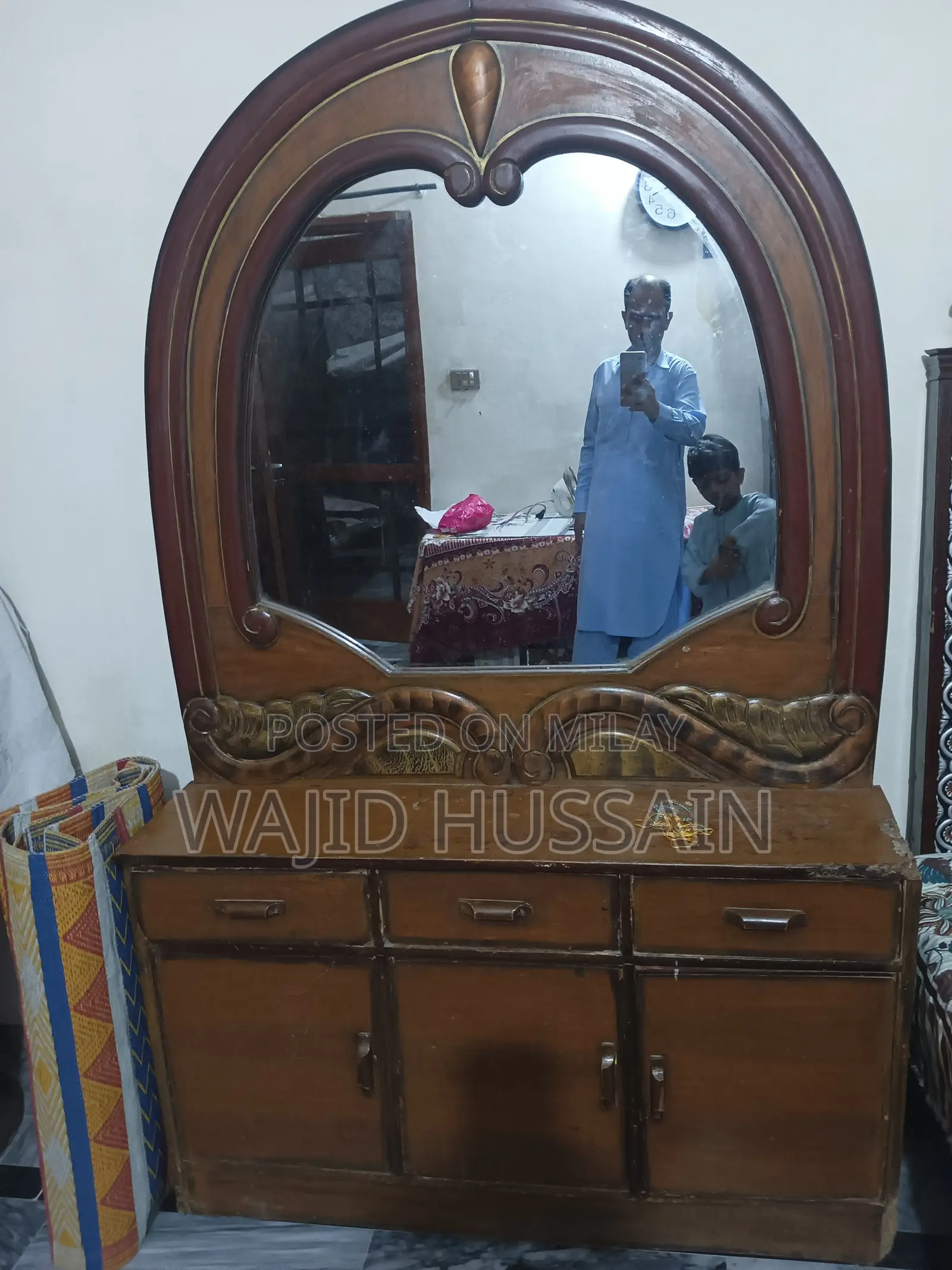 Double Bed With Side Tables and Dressing Table