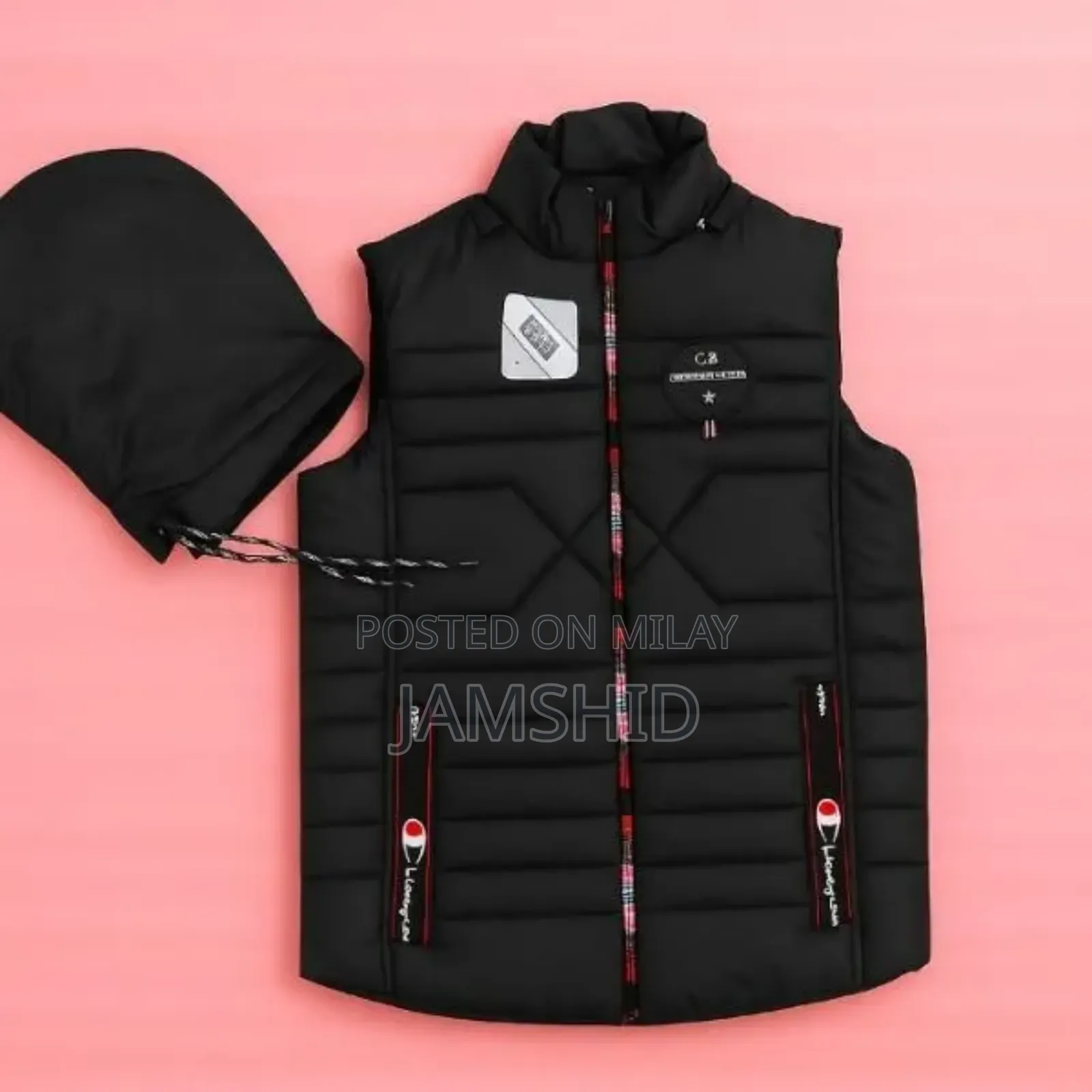 Man's Parachute Printed Sleeveless Jacket