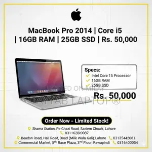 Photo - MacBook Pro 2014 - Core i5 Laptop with 16GB RAM and SSD