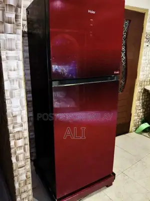 Photo - Haier Digital Inverter Refrigerator with Red Glass Door