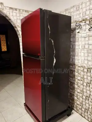Haier Digital Inverter Refrigerator with Red Glass Door