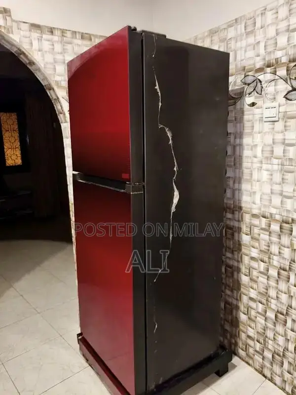 Haier Digital Inverter Refrigerator with Red Glass Door