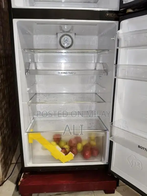 Haier Digital Inverter Refrigerator with Red Glass Door