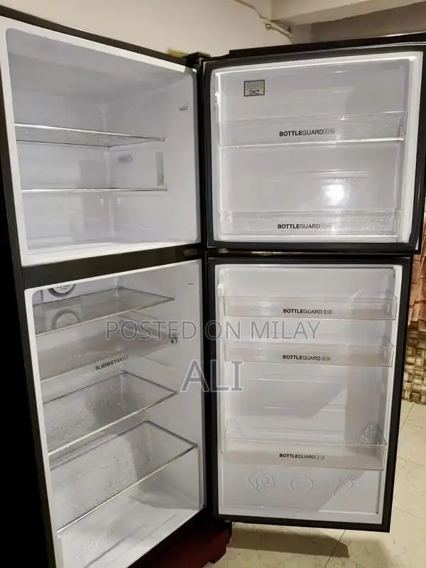 Haier Digital Inverter Refrigerator with Red Glass Door