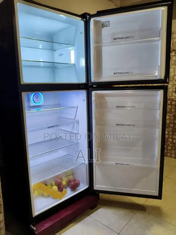 Haier Digital Inverter Refrigerator with Red Glass Door