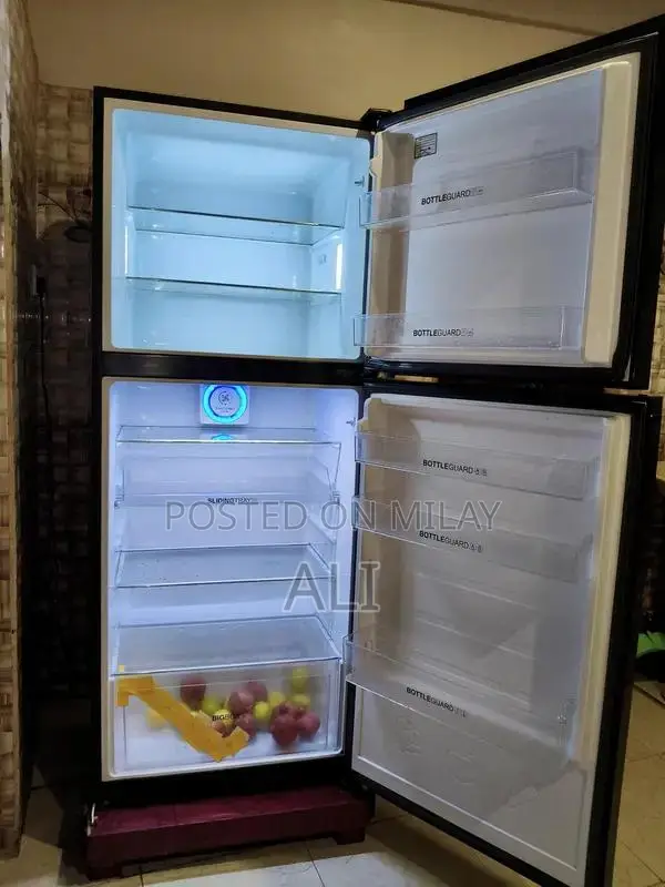 Haier Digital Inverter Refrigerator with Red Glass Door