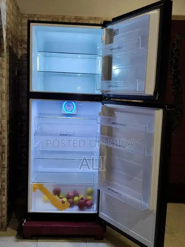 Haier Digital Inverter Refrigerator with Red Glass Door