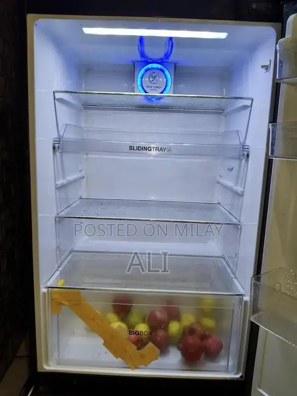 Haier Digital Inverter Refrigerator with Red Glass Door