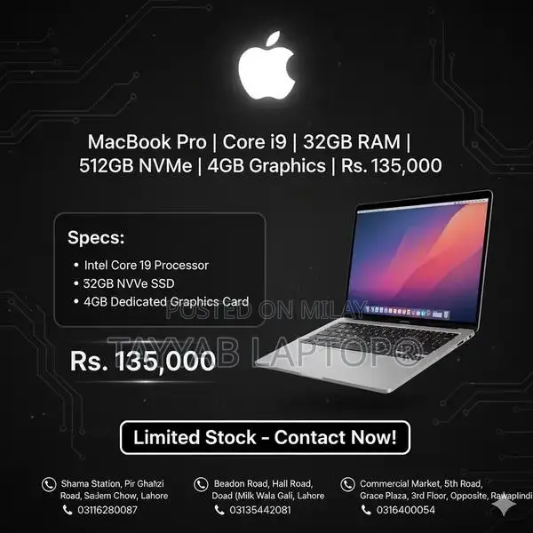 Apple MacBook Pro - High-Performance Laptop with Core i9