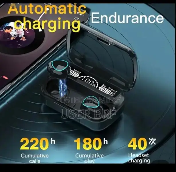 M10 TWS Bluetooth Earbuds with LED Display and Power Bank