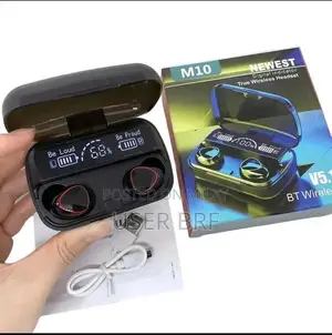 M10 TWS Bluetooth Earbuds with LED Display and Power Bank