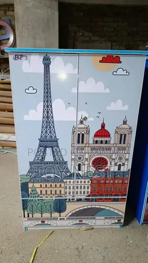 Photo - Kids Wooden Wardrobe with Multiple Compartments