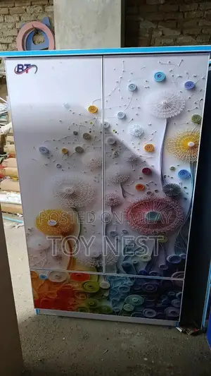 Kids Wooden Wardrobe with Multiple Compartments