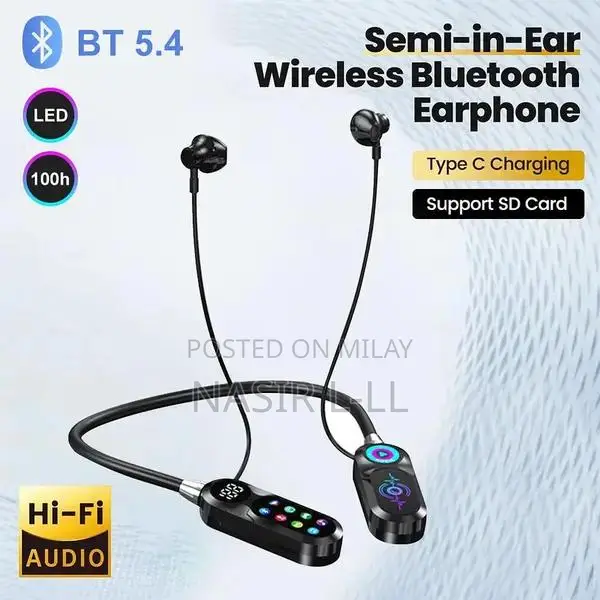 Wireless Neck Headphones with Active Noise Cancellation