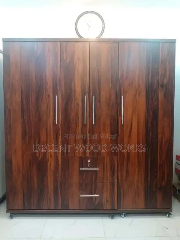 Wooden 3-Door Wardrobe - 6x6 Foot Laminated Cupboard
