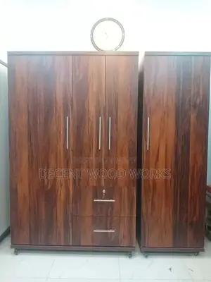 Wooden 3-Door Wardrobe - 6x6 Foot Laminated Cupboard
