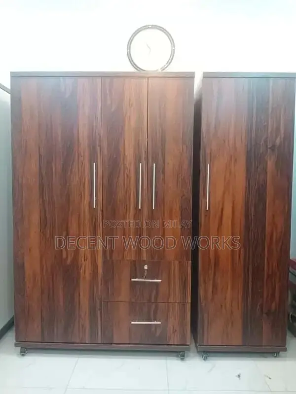 Wooden 3-Door Wardrobe - 6x6 Foot Laminated Cupboard