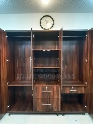 Wooden 3-Door Wardrobe - 6x6 Foot Laminated Cupboard