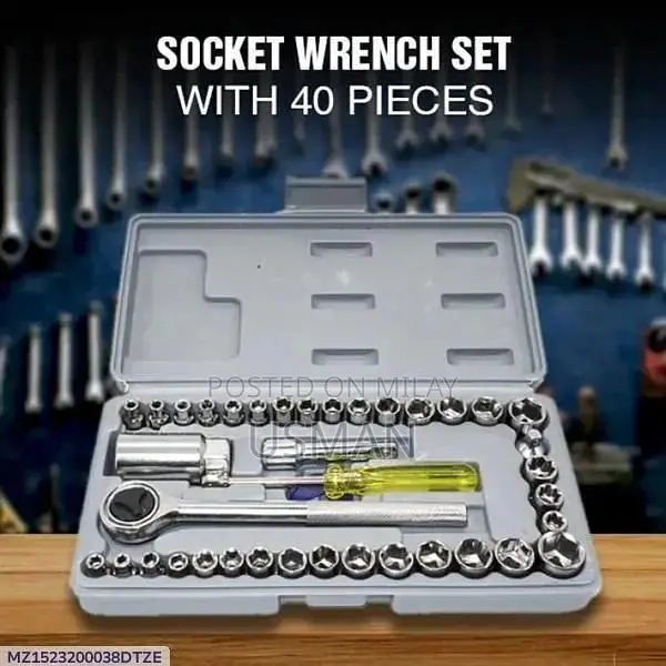40-Piece Stainless Steel Home & DIY Tool Kit Set