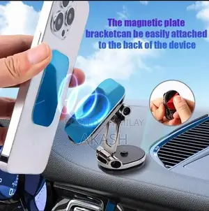 Magnetic Car Phone Holder - ABS Plastic Rotating Mount