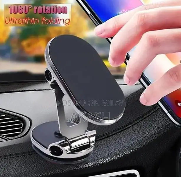 Magnetic Car Phone Holder - ABS Plastic Rotating Mount