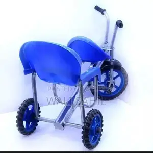 Kids Blue Double Seat Tricycle with Safe Design