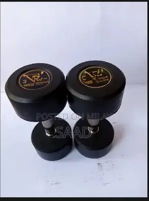Photo - 10 kg Professional Rubber Dumbbell Set (2x5kg)