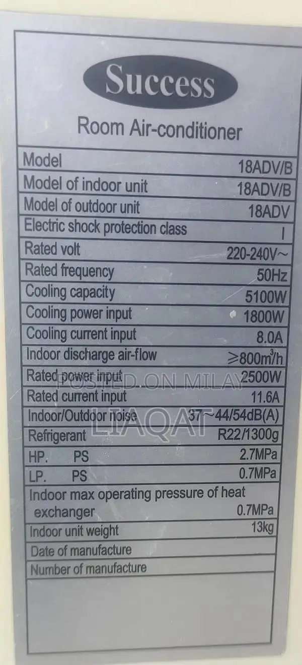 1.5 Ton Success Air Conditioner - Powerful Cooling Solution