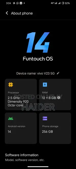 vivo v23 5G /12+8/256gb