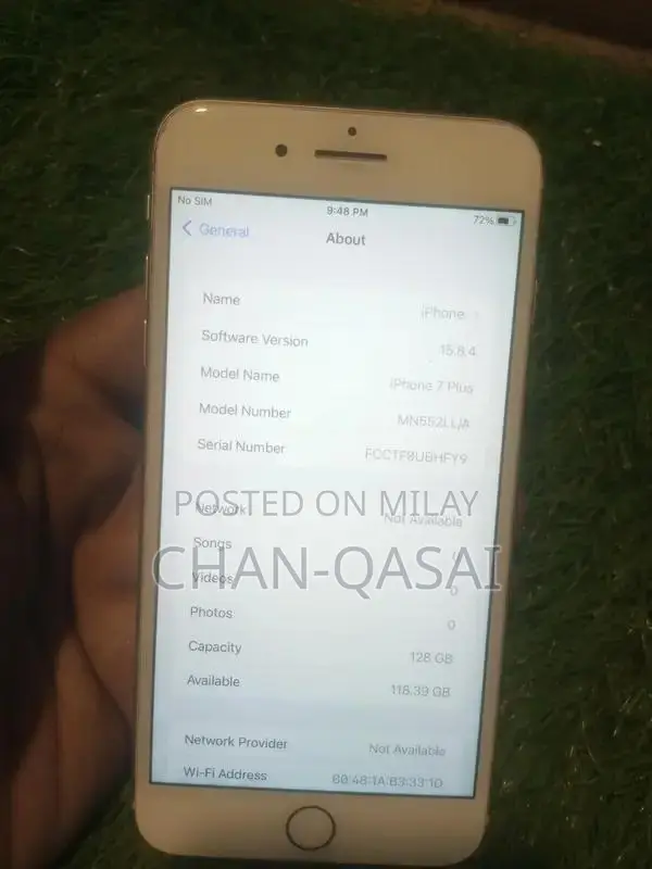 iphone 7 plus PTA  (128 GB)