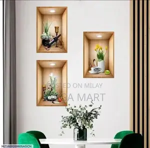 Photo - Islamic Calligraphy Wall Stickers - 3 Piece Multicolor Decorative Set