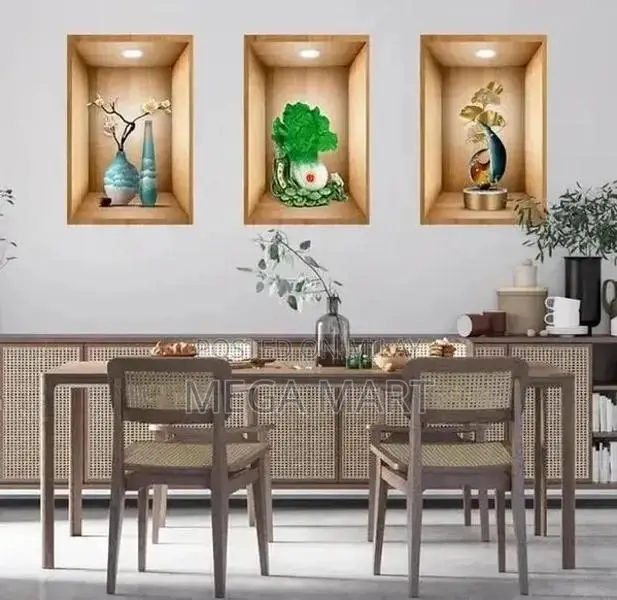 Islamic Calligraphy Wall Stickers - 3 Piece Multicolor Decorative Set