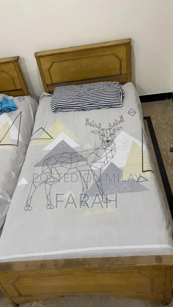 2 Single Wooden Beds