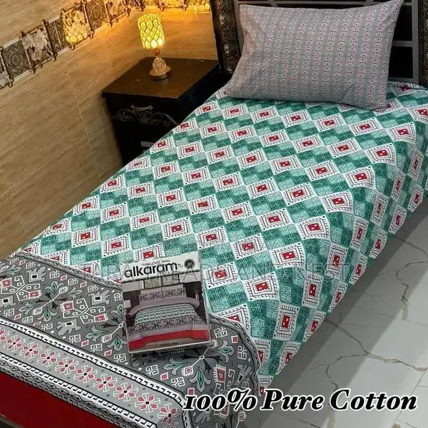 Pure Cotton 2-Piece Bedsheet Set with Pillow Covers