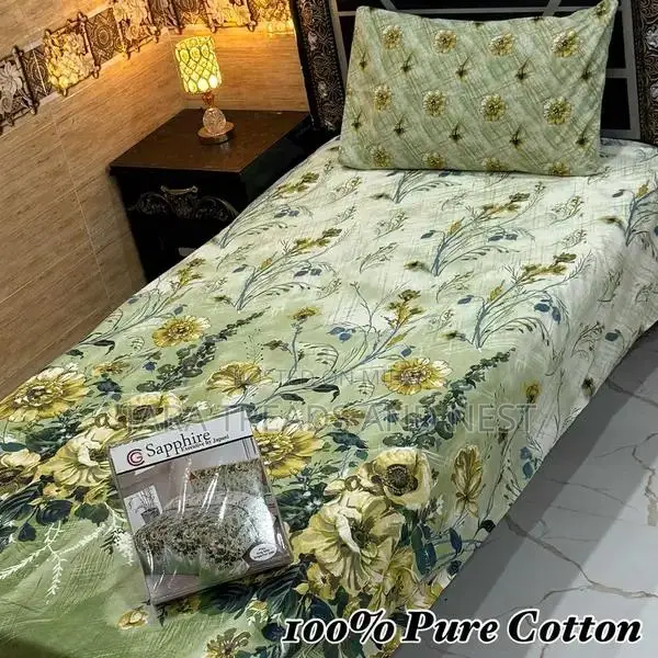 Pure Cotton 2-Piece Bedsheet Set with Pillow Covers
