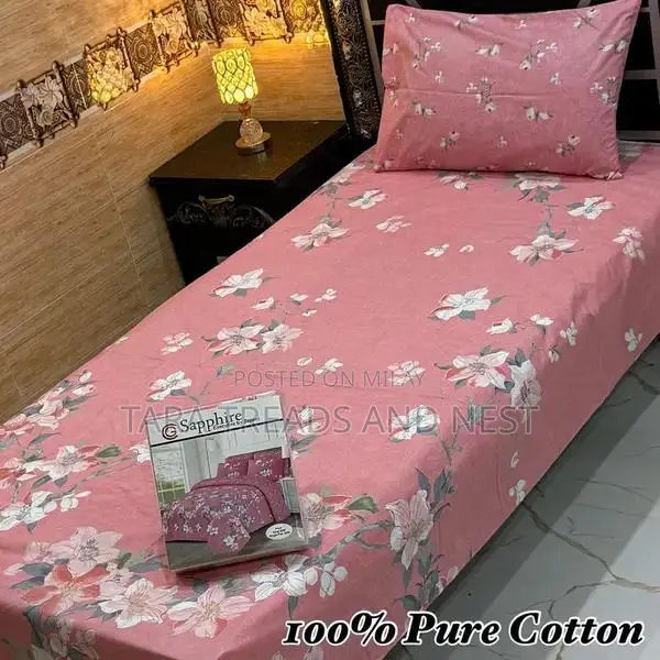 Pure Cotton 2-Piece Bedsheet Set with Pillow Covers