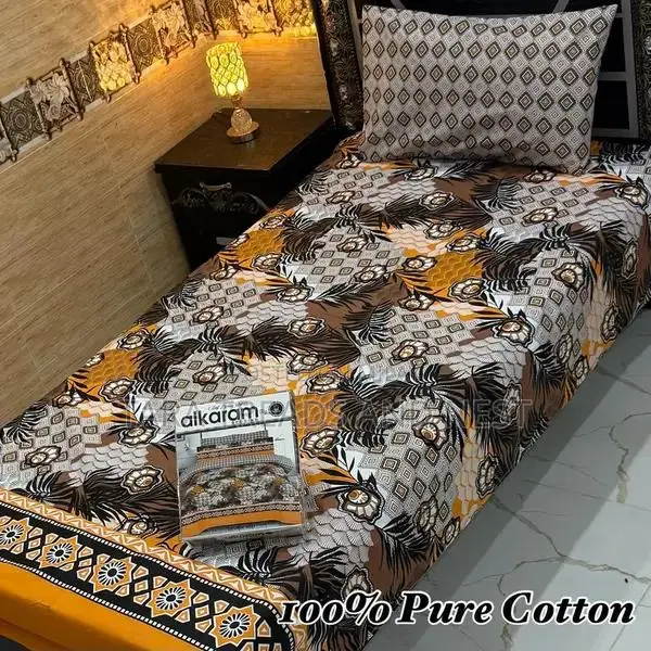 Pure Cotton 2-Piece Bedsheet Set with Pillow Covers
