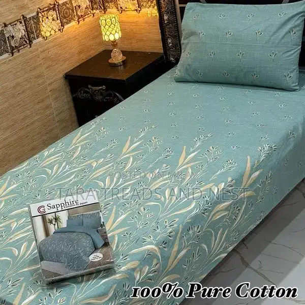 Pure Cotton 2-Piece Bedsheet Set with Pillow Covers