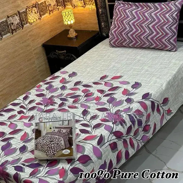 Pure Cotton 2-Piece Bedsheet Set with Pillow Covers