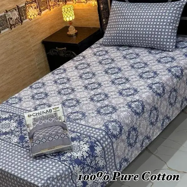 Pure Cotton 2-Piece Bedsheet Set with Pillow Covers