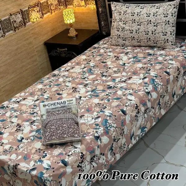 Pure Cotton 2-Piece Bedsheet Set with Pillow Covers