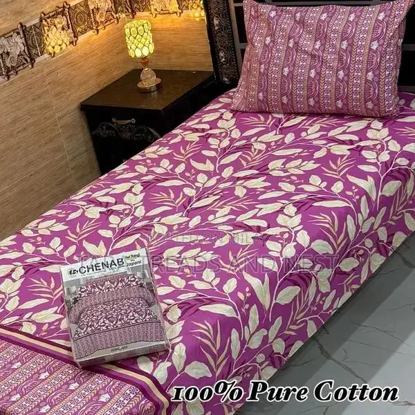 Pure Cotton 2-Piece Bedsheet Set with Pillow Covers