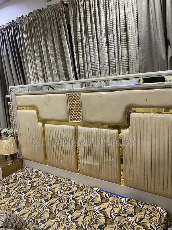 Complete Bedroom Furniture Set - Bed, Side Tables, Dresser, Cupboard