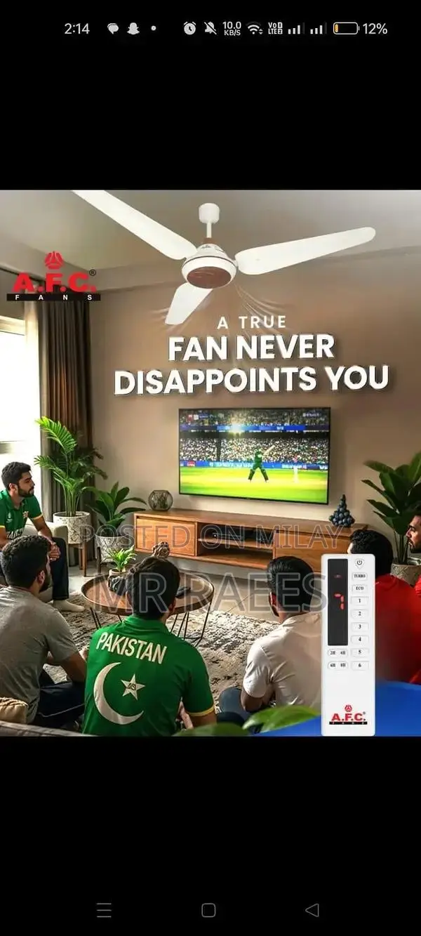 AFC ceiling fan