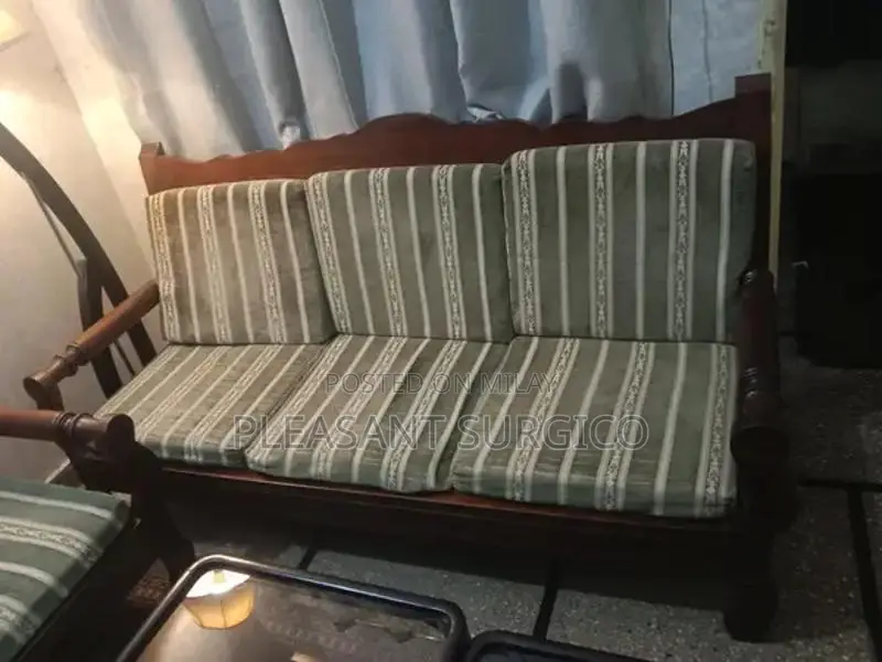 3 seater sofa plus 3 seater sofa plus wooden mirror table
