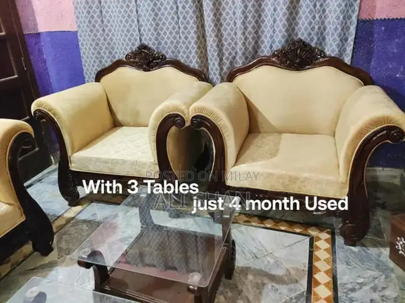 5 Seater Sofa Set With 3 Tables For Sale